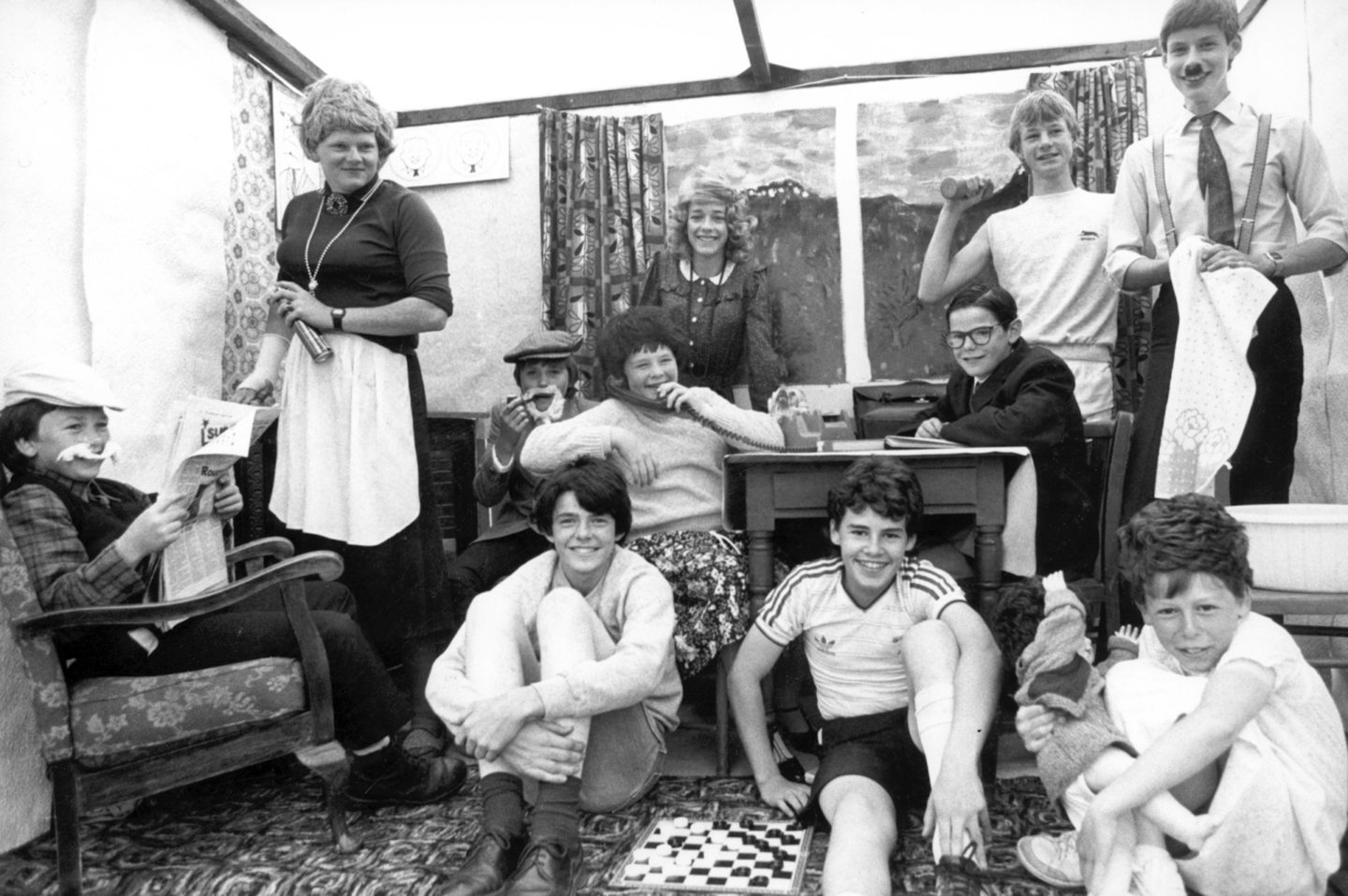 The boy's brigade float at the event in 1986, the boys are dressed up as The Broons