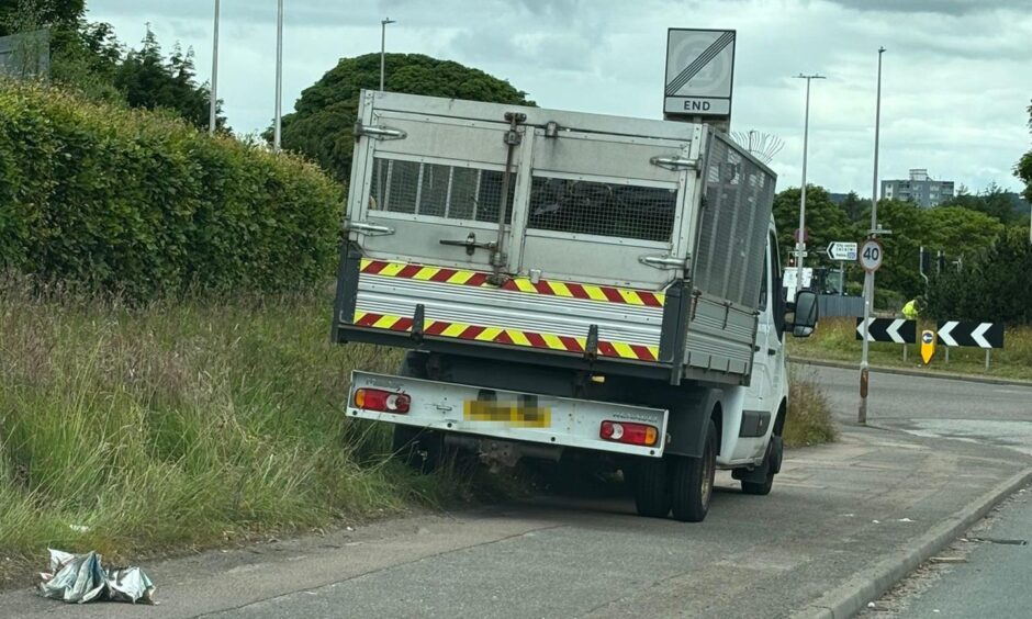 Council van parked in Kincorth.