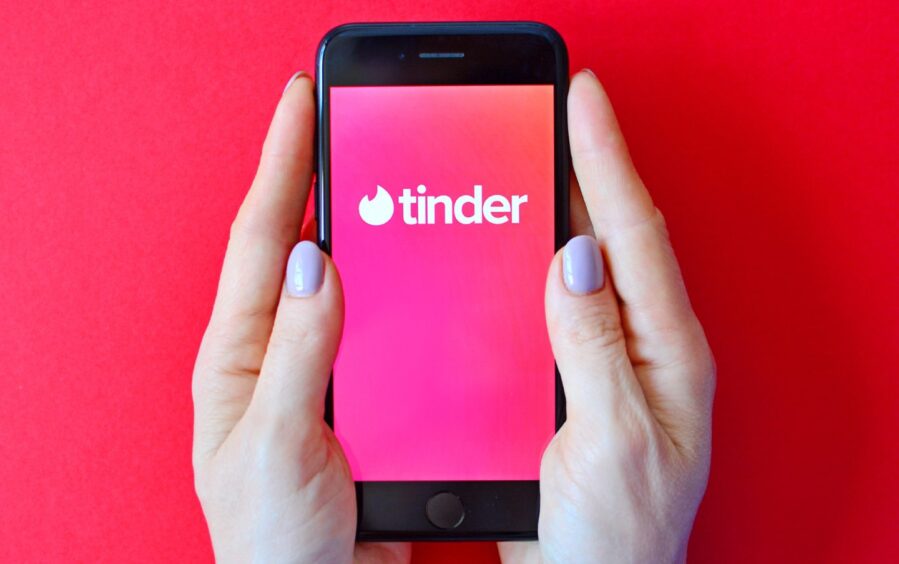 Tinder on your smartphone.