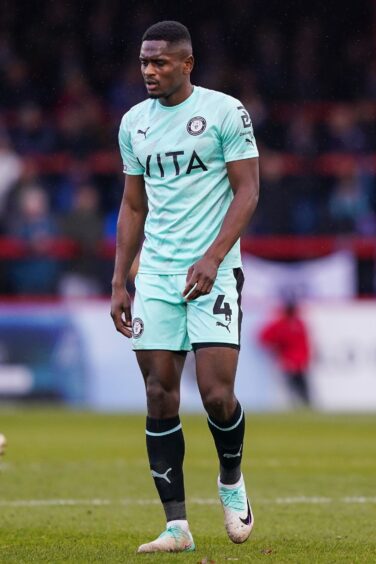 Akil Wright in action for Stockport County