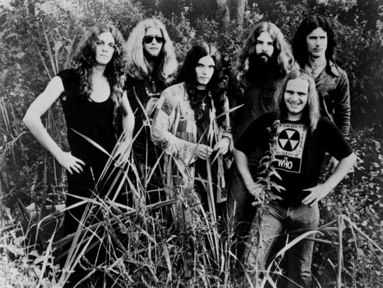 The original line-up of Lynyrd Skynrd in 1974