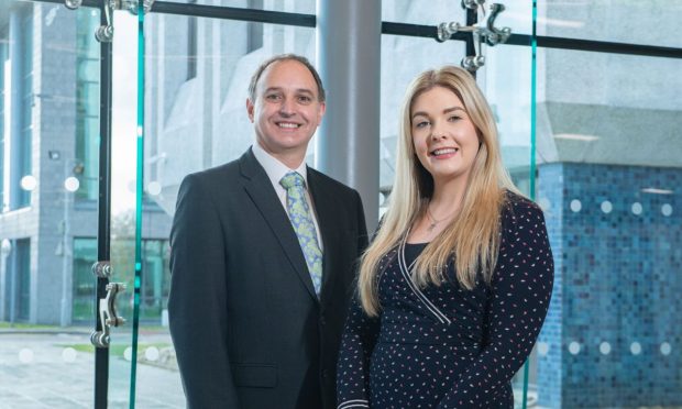 Tom Faichnie and Melanie Clark will lead the accountancy firm's new Aberdeen office. Image: Liquorice Media