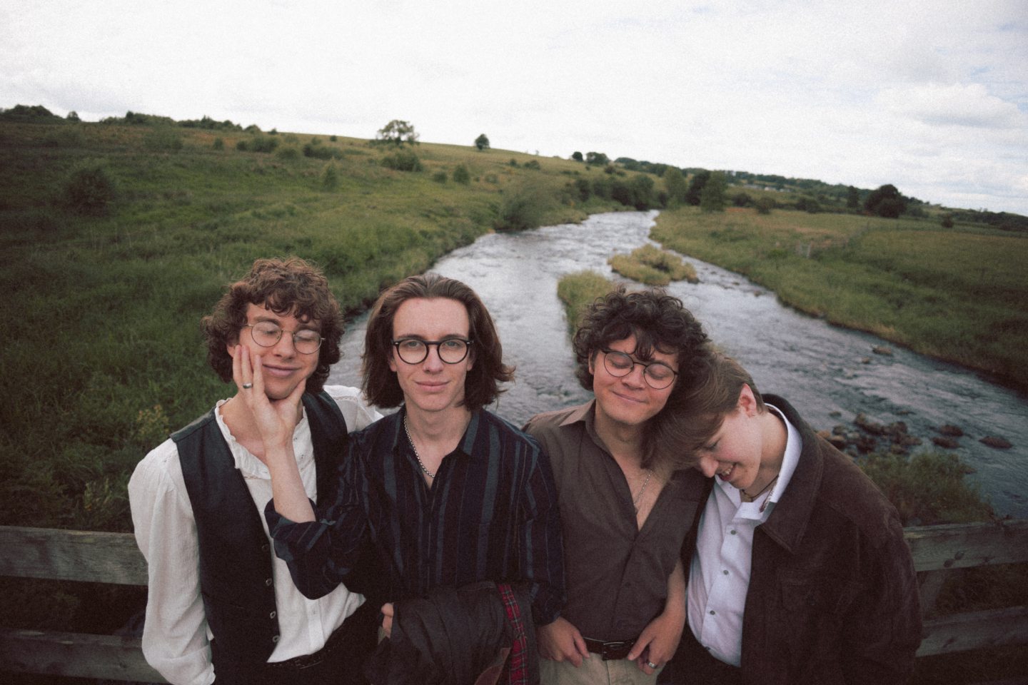 Elgin band The Zebecks on a bridge