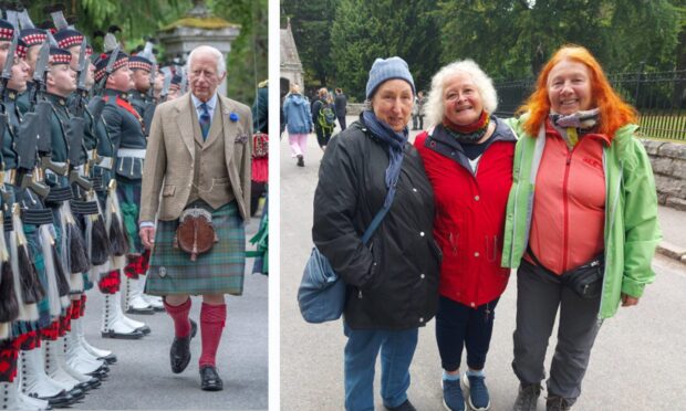 King Charles at Balmoral welcoming ceremony 2024.