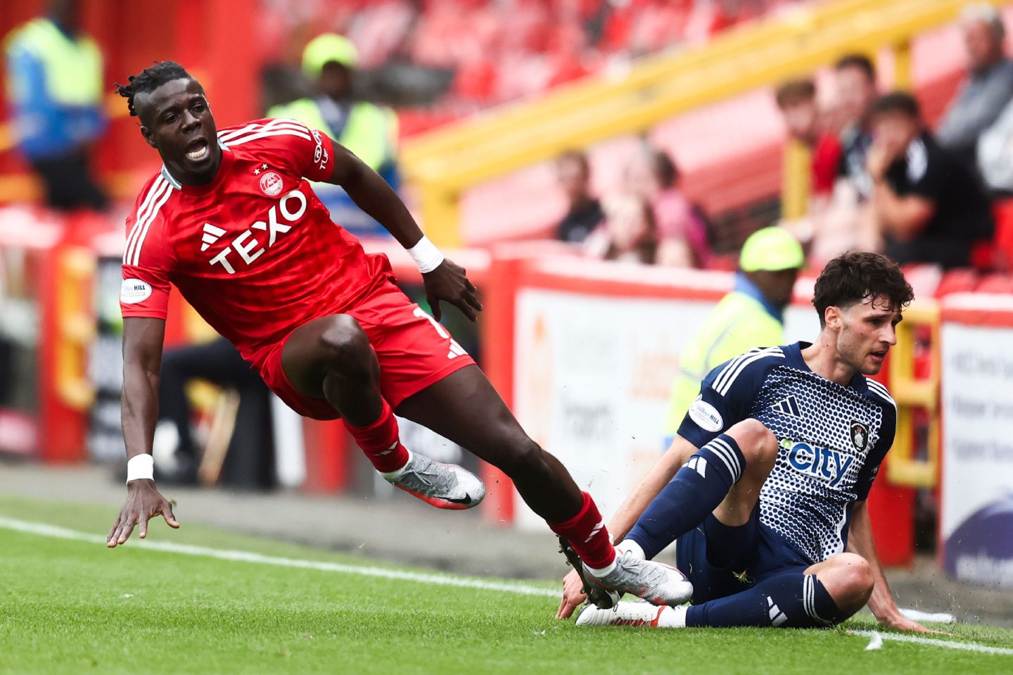 Aberdeen striker Pape Gueye in action against Queen's Park in the Premier Sports Cup. Image: Shutterstock