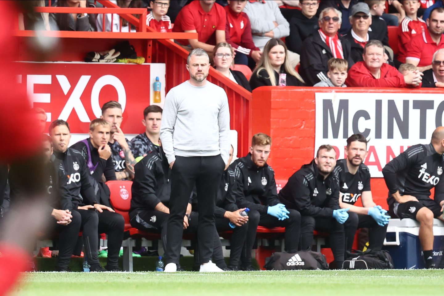 Aberdeen manager Jimmy Thelin during the Premier Sports Scottish League Cup match against Queen's Park at Pittodrie. Image: Shutterstock 