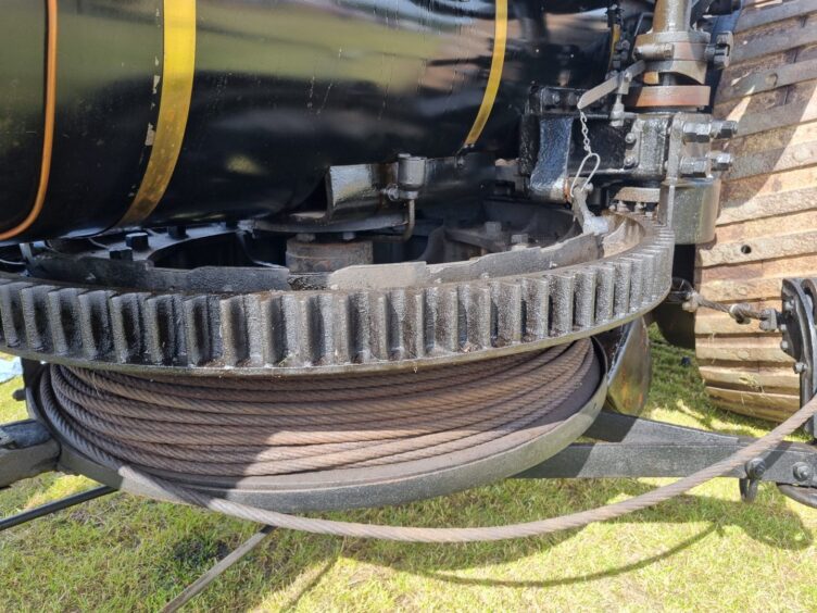 Close up of the winch which would have been attached to a seesaw plough working in sugar cane plantations in Mozambique.