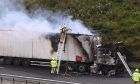 Firefighters battled the blaze this afternoon. Image: Darrell Benns/DC Thomson