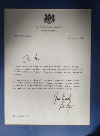 Letter from John Major 