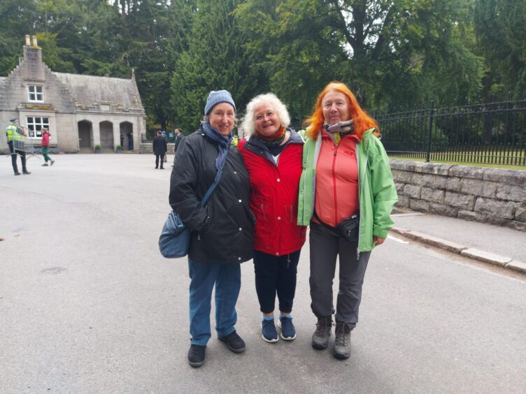 German tourists Elisabeth Schmid, Christine Lux and Edith Bayer