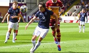 James Brown in action for Ross County against Motherwell. Image: SNS