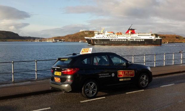 Learners are travelling from England to take driving tests in Oban and the Western Isles. Supplied by Facebook/ Bill Plant Graeme Cowan