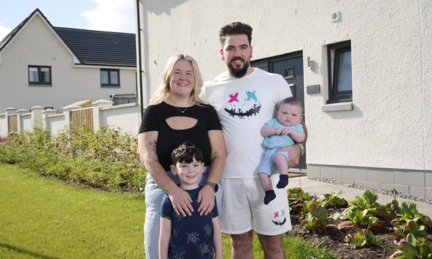 Valerie Bagga with her husband Baha and their children Mateo and Norrie were relieved to finally find a rental home that didn't break the bank.