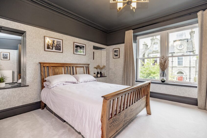 One of the bedrooms at the renovated west end home in Aberdeen.