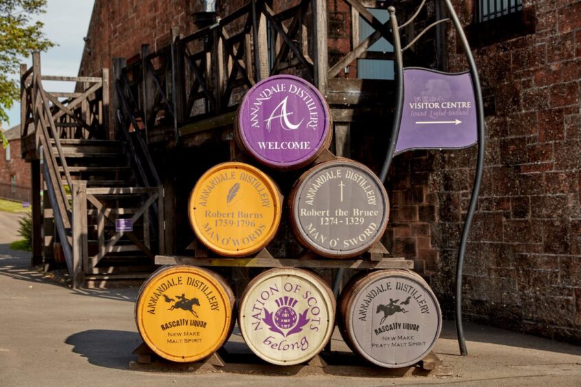 casks at Annandale Distillery