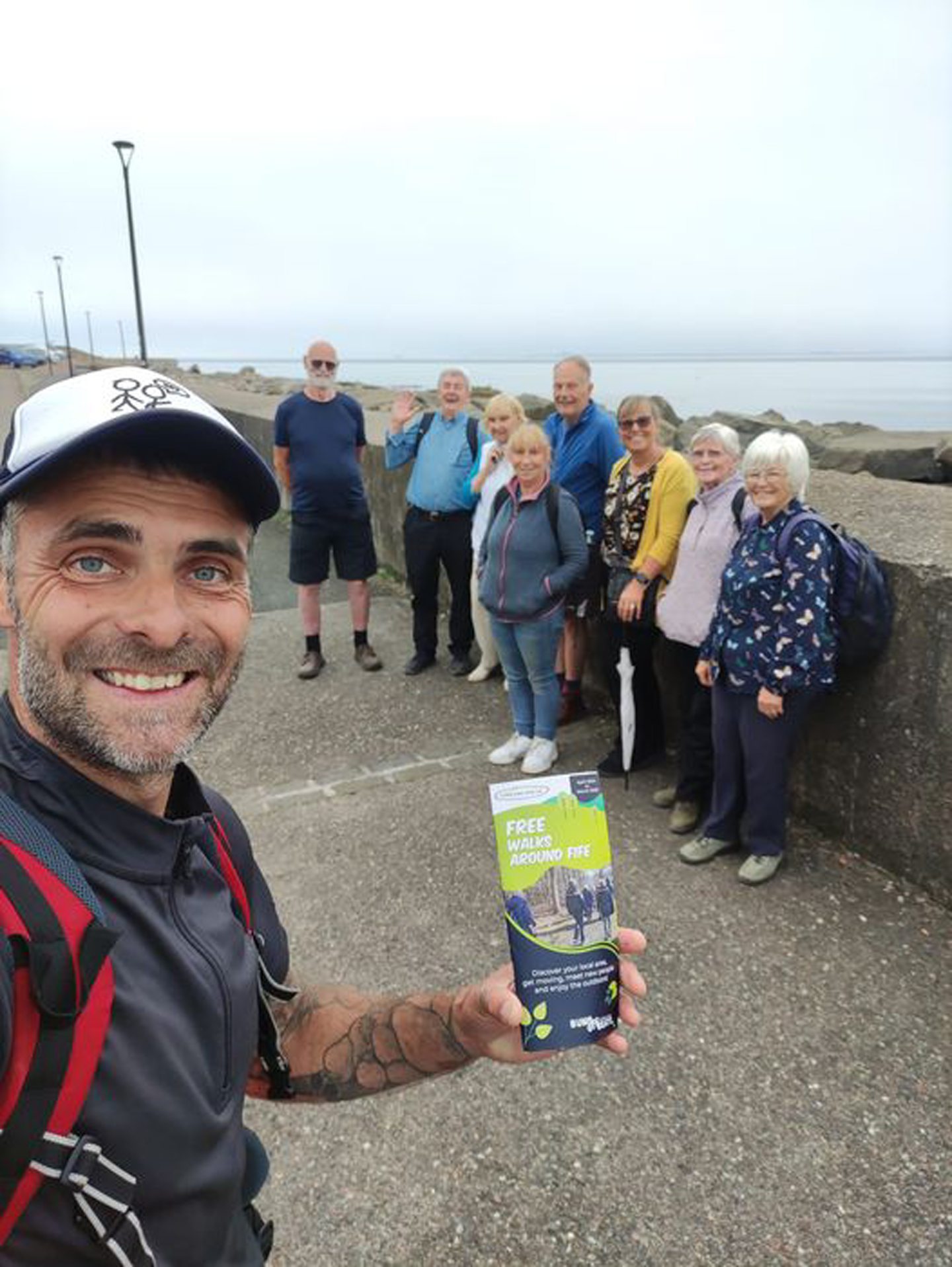 Matt Kinghorn out on his 200-mile walk meeting people