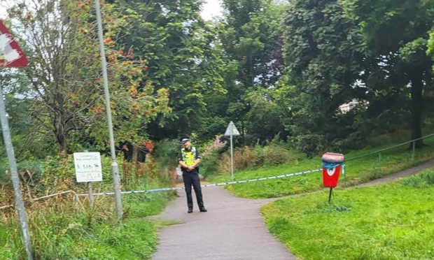 Police man on Deeside line