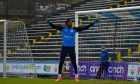 Former Bo'ness United goalkeeper Musa Dibaga in action