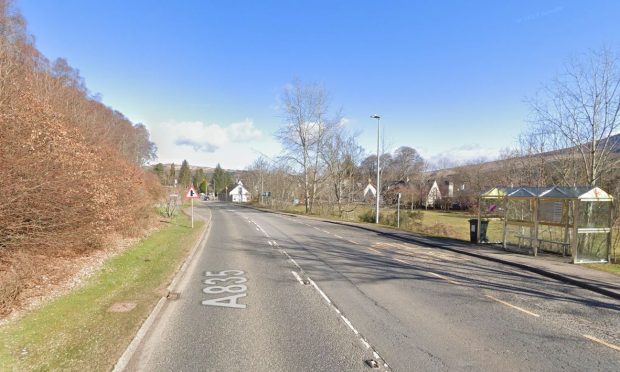 The accident happened on the A835 near Garve. Image: Google Maps.