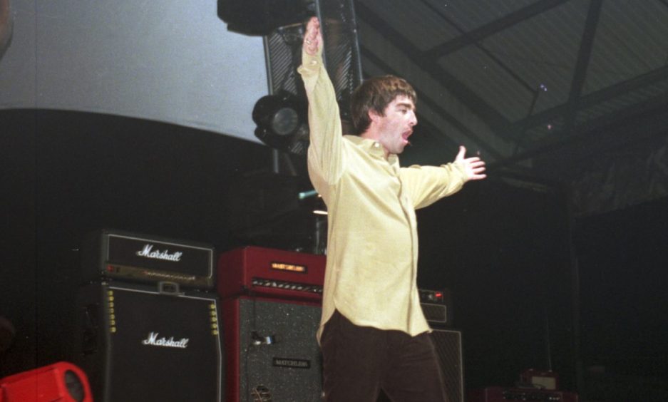 Noel Gallagher chanted along with the Aberdeen crowd at their 1997 debut. Image: DC Thomson