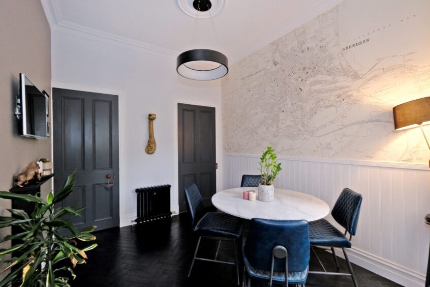 Dining area at the Rosemount home renovation