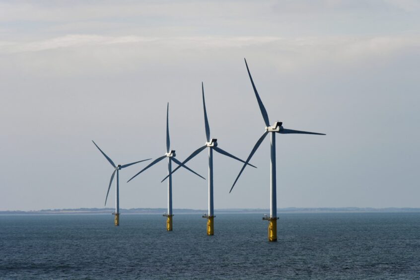 wind turbines in North Sea