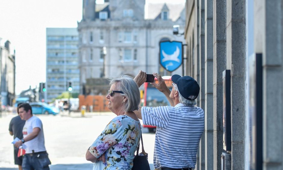 Cruise ship passengers exploring Aberdeen last summer. Image: Darrell Benns/DC Thomson