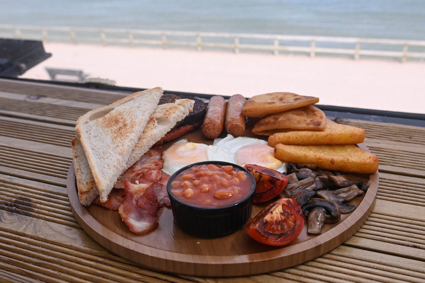 The Highlander breakfast at the Beach Boulevard cafe.