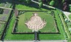 Aerial view of thistle maze at Balmoral