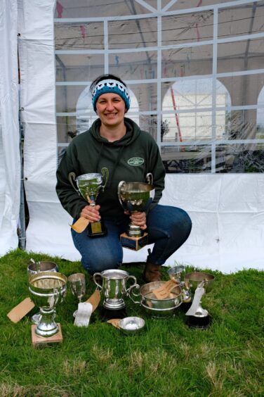 Catherine Anne MacDonald with her haul of silverware.