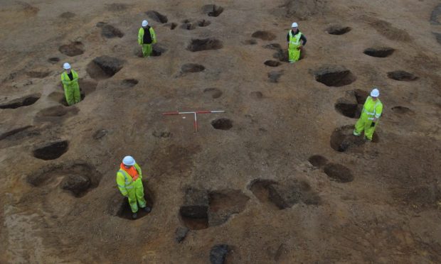 Holes that supported pillars used in house-building. Image: SPS.