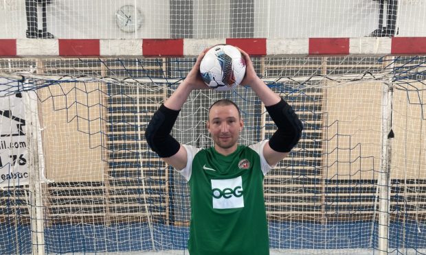 Aberdeen Futsal Academy's Ukrainian goalkeeper Dmytro Zabrodin who is part of their UEFA Futsal Champions League squad.

Pictures by Callum Law/DCT Media on August 22 2024.