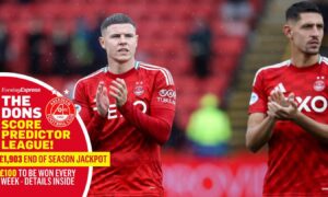 Will striker Kevin Nisbet, centre, start for Aberdeen at Ross County?