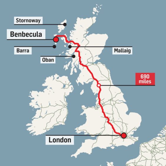 graphic map of the lengths people will go to, to get an "easier" driving test in Benbecula.