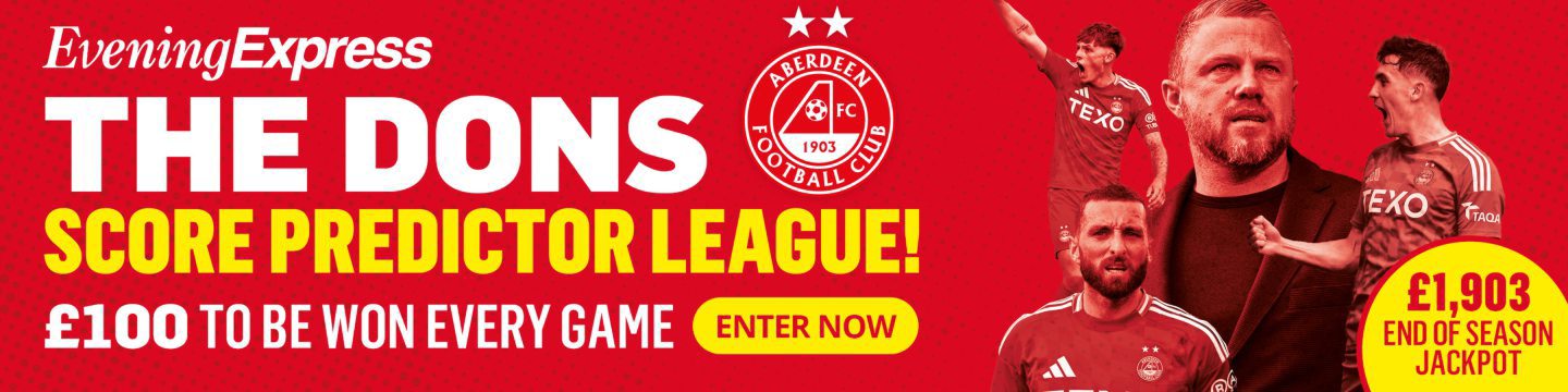 The Dons Score predictor league! £100 to be  won every game. £1,903 end of season jackpot. Enter now.