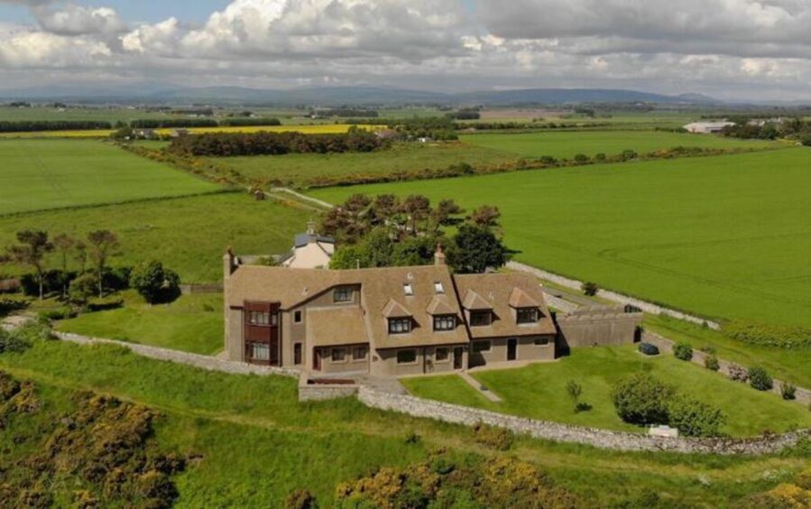 Aerial view of the Easter Ross B&B.