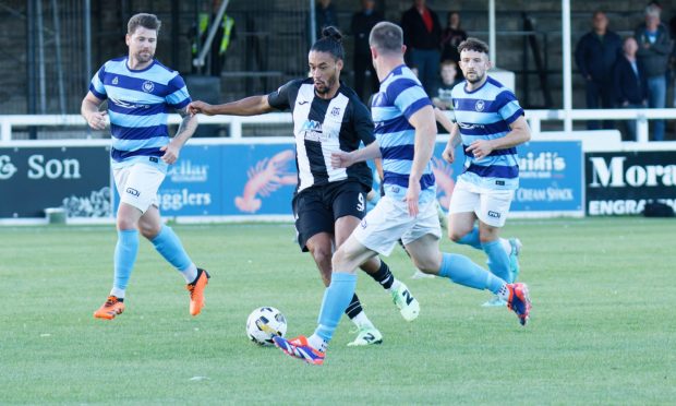 Kyle MacLeod, left, has joined Forres Mechanics on loan from Brora Rangers and Craig MacKenzie, right, has moved to Brora Rangers from Forres Mechanics on a permanent basis.