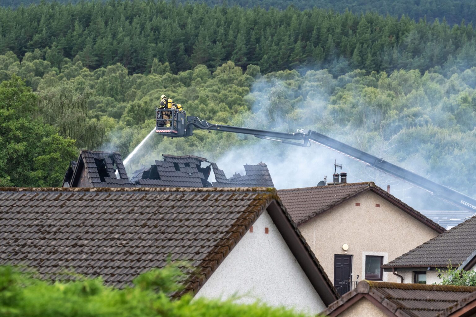 House in Aviemore catches fire after being struck by lightning