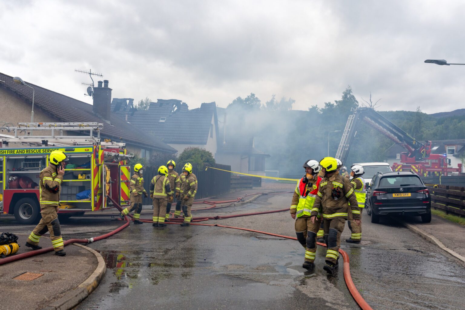 House in Aviemore catches fire after being struck by lightning