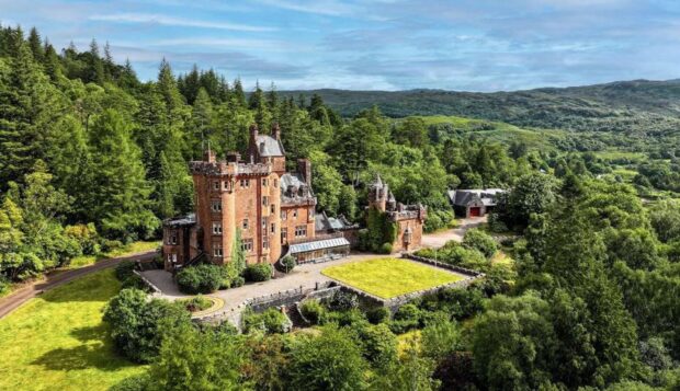 Glenborrodale Castle in the Highlands.