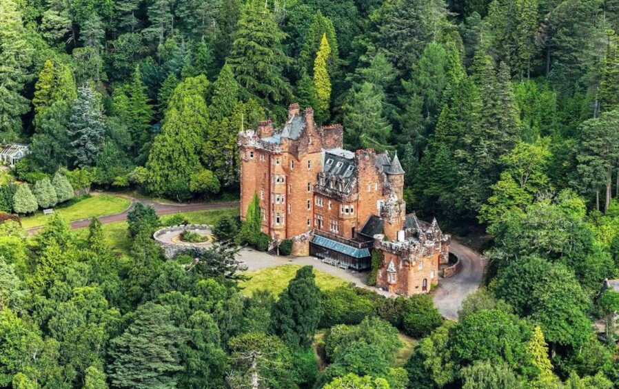 glenborrodale castle highland aerial view