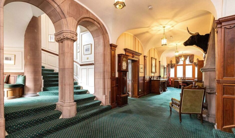 Entrance hall of Glenborrodale Castle 