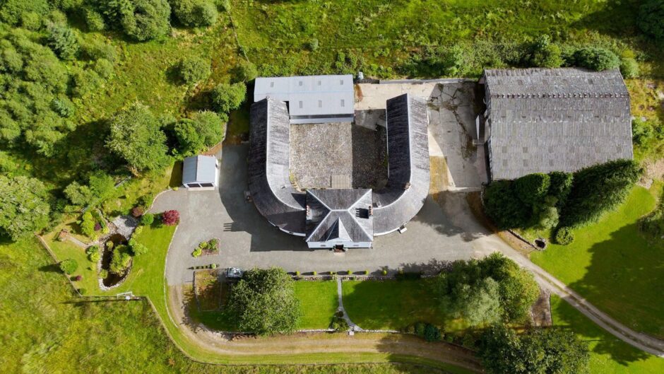 Glenshellish Farm is built in the shape of a horseshoe.