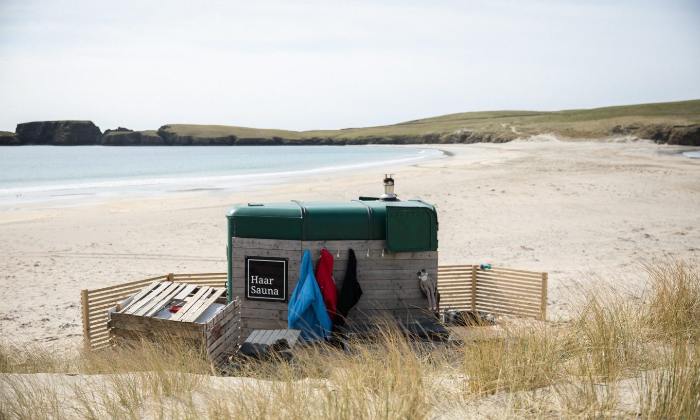 Haar Sauna is creating heatwaves at St Ninian's Beach in Shetland.