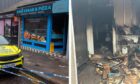 The fire destroyed much of the takeaway. Image: DC Thomson.