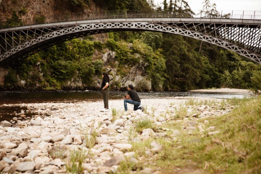 Vishal proposes to Nicheta at Craigellachie.