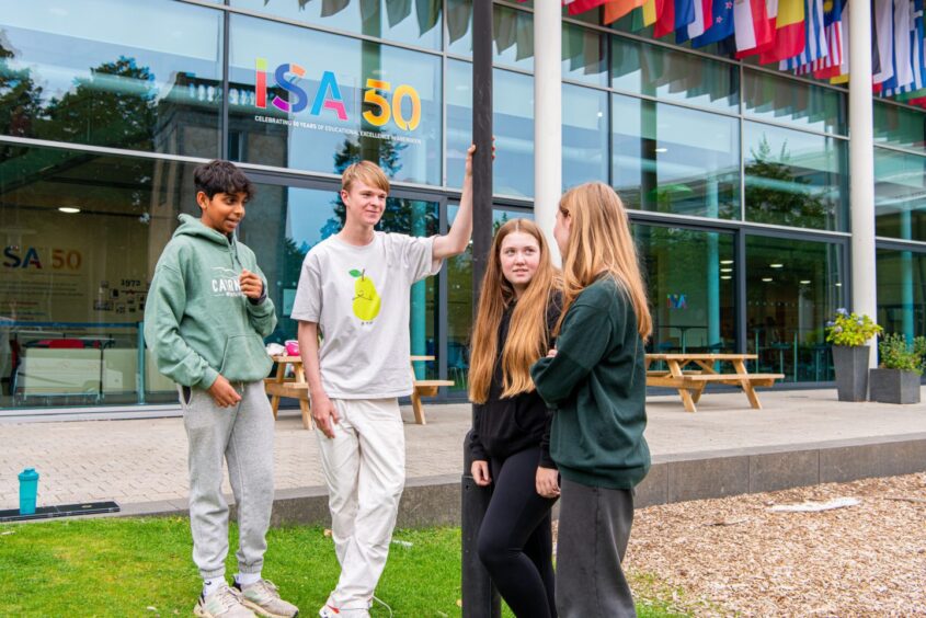 teen pupils at international school aberdeen