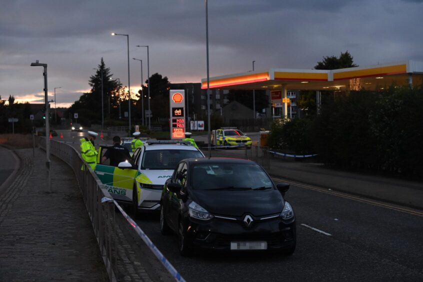 Ambulance at scene of crash 