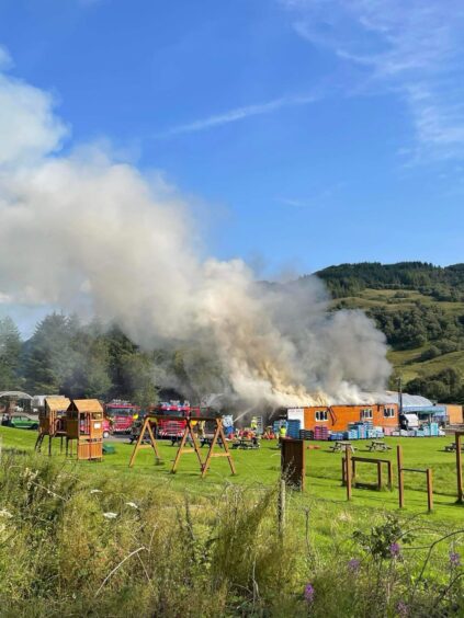 Corachie Clematis tearoom was destroyed by fire. 