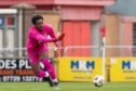 Goalkeeper Musa Dibaga, who made his debut against Montrose for ICT at the weekend. Image: Jasperimage.